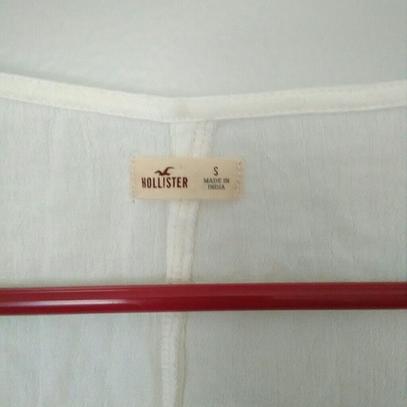 Hollister boho embroidered ivory crop top - Picture 4 of 7